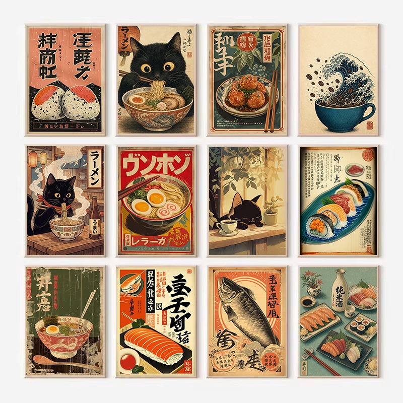 Japanese Lifestyle And Food - Vintage Japoński Ryżowy Roll Sashimi Ramen