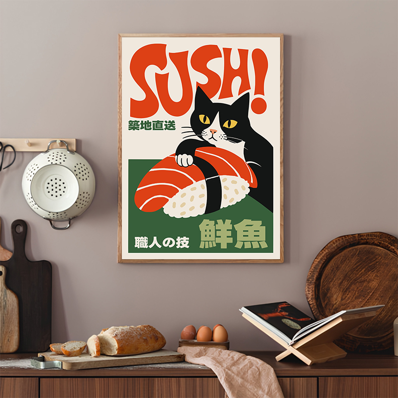 Retro Plakaty Sushi Nowoczesne – Japanese Lifestyle And Food recenzja i cena